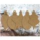 Support en bois à décorer Décorations de Noël 10cm 5p