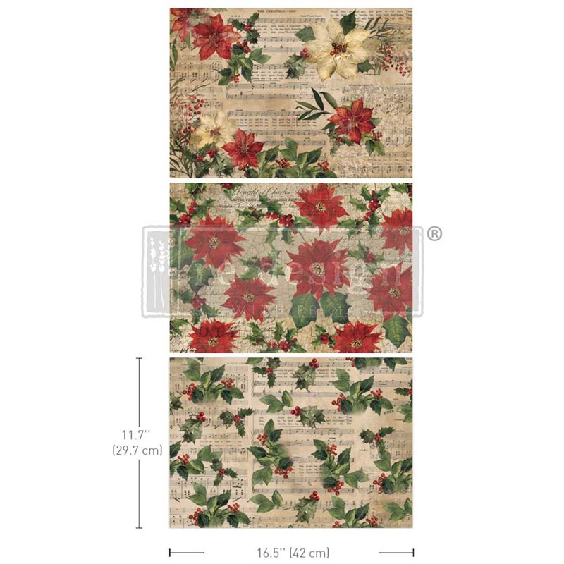 Lot De 24 Feuilles Papier Noël 15,2x15,2cm - 12 Motifs Festifs - Pour Scrapbooking, Emballage Cadeau, Déco DIY - 8
