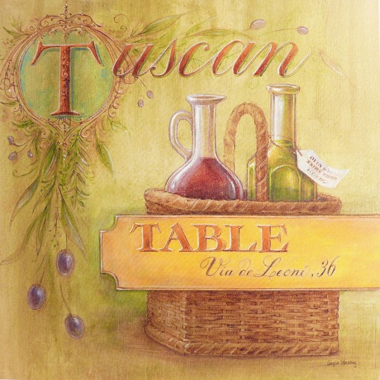 Carte d'art tuscan table Angela Staehling Carte d'art tuscan table Angela Staehling
