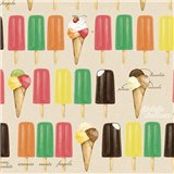 Papier tassotti à motifs batonnet glace