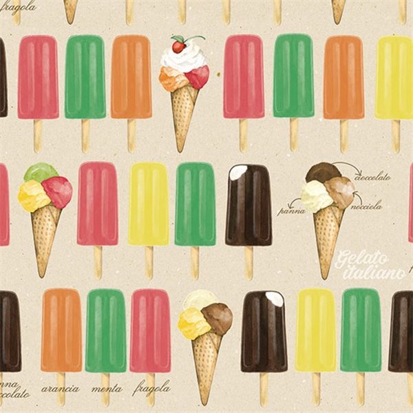 Papier tassotti à motifs batonnet glace