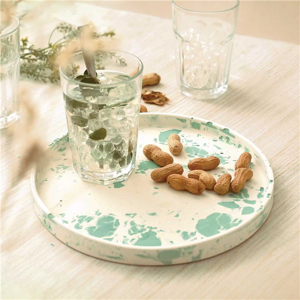 Moule silicone Jesmonite plat rond 26,5x2,4cm