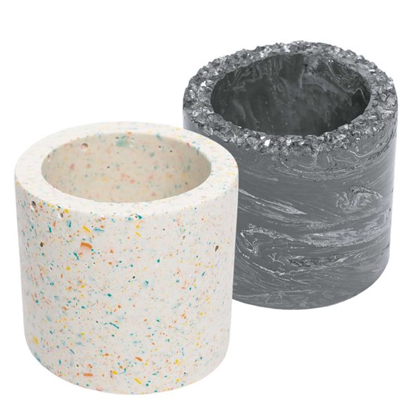 Kit débutant Jesmonite AC100 poudre et liquide avec pot rond