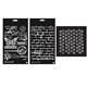 Pochoir décoratif grand format RedesignLimited Edition Stencil Set – Perfectly Grungy – 2 pcs 6″x9″ + 1 pc 5.75″x6″