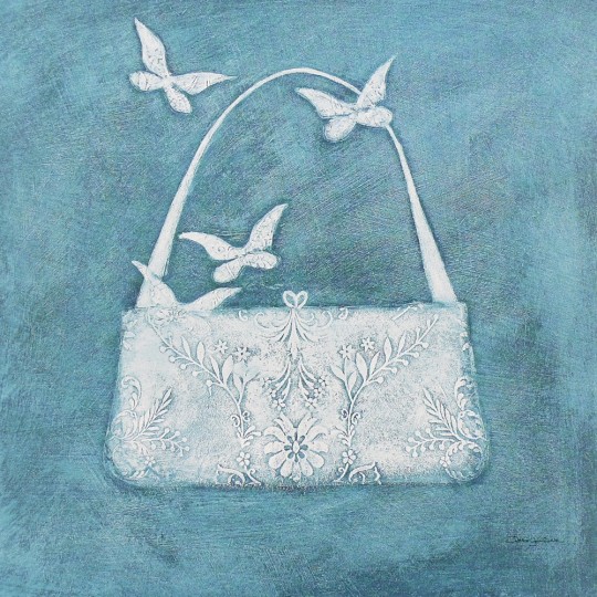 Carte d'art sac et papillons Carte d'art sac et papillons
