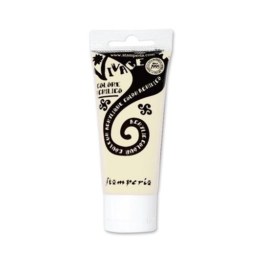 Peinture acrylique blanc ivoire vivace Stamperia
