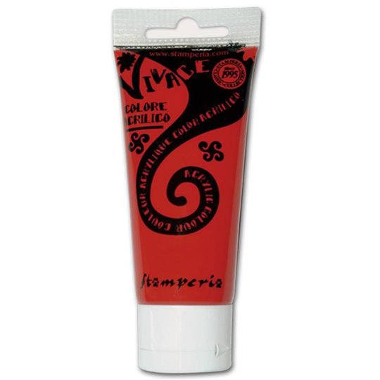 Peinture acrylique rouge Cardinal vivace Stamperia