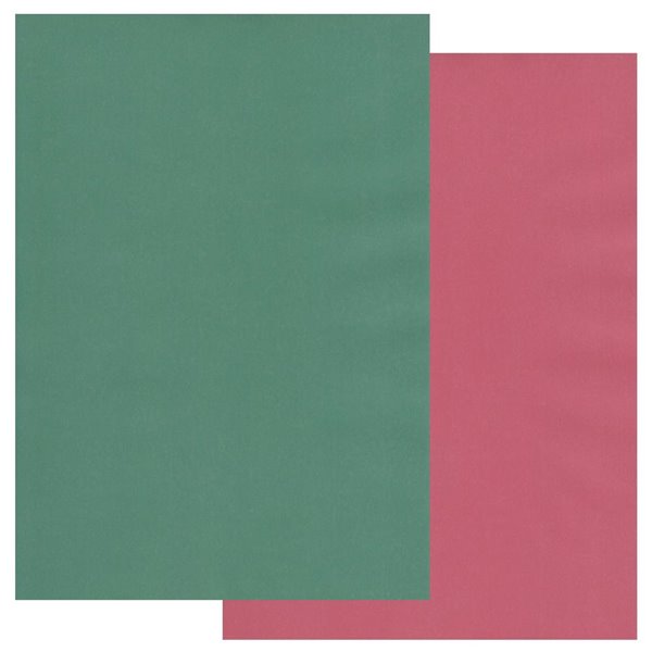 Papier parchemin Groovi duo A4 vert bouteille / canneberge intense 10 feuilles