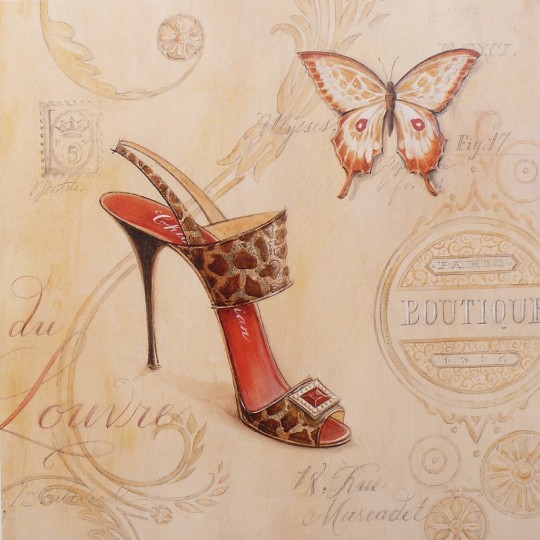 Carte d'art chaussure sling back stiletto Carte d'art chaussure sling back stiletto