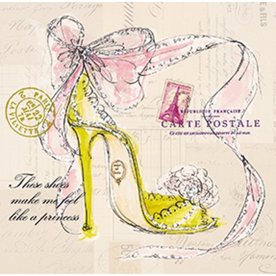 Carte d'art chaussure de princesse Carte d'art chaussure de princesse