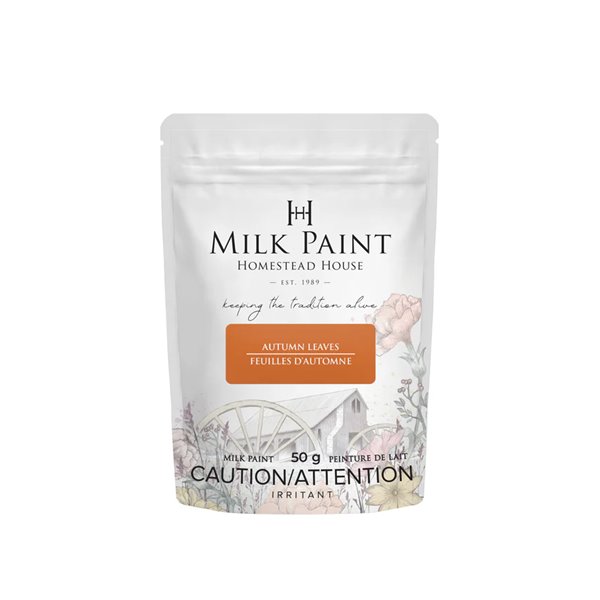Peinture au lait Homestead orange Feuilles d'Automne 50g
