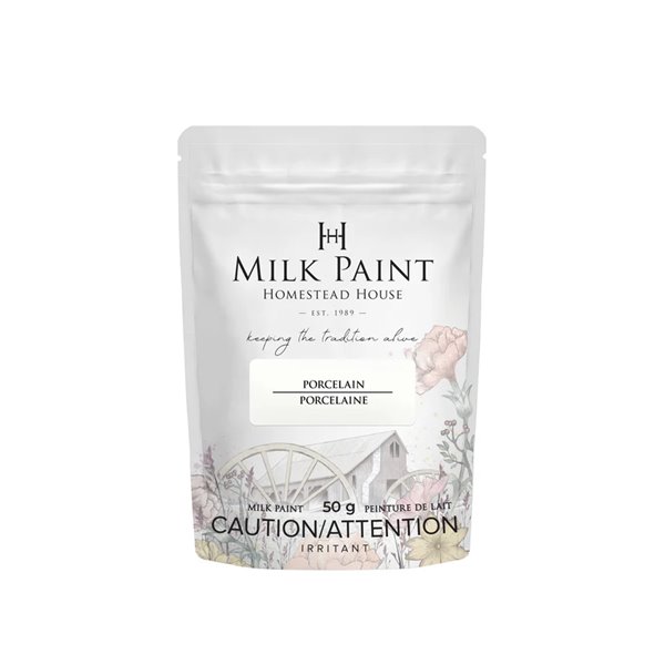 Peinture au lait Homestead blanc Porcelaine 50g