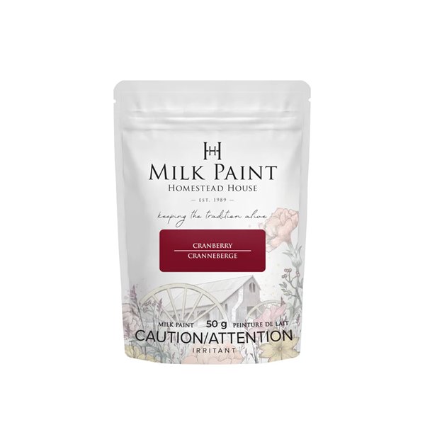 Peinture au lait Homestead rouge Cranberry 50g