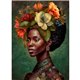 Papier de riz découpage Femme africaine 45x30cm