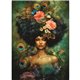 Papier de riz découpage Femme africaine 45x30cm