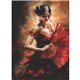 Papier de riz découpage danseuse de flamenco 45x30cm