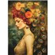 Papier de riz découpé femme irlandaise 45x30cm