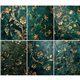 Papier de riz gaufré vert pour découpage A4 6 pièces