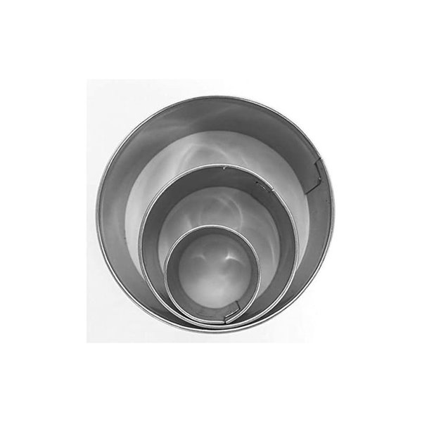 Lot de 3 mini emporte-pièces inox Ronds
