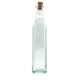 Bouteille carrée en verre 17.5cm