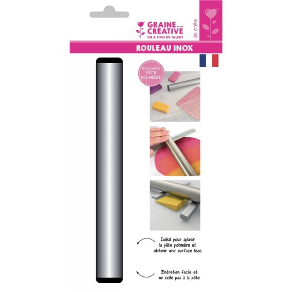 Rouleau inox pour étalement des pâtes autodurcissante