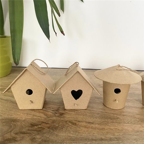 Nichoir à oiseaux en carton x6