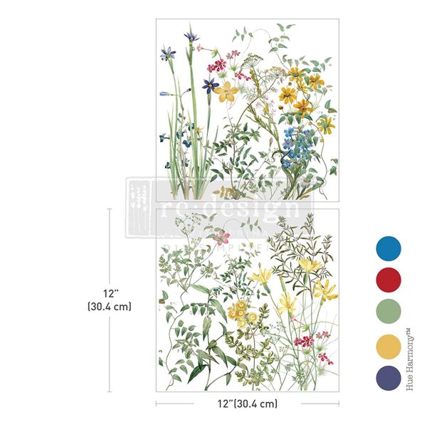 Transfert pelliculable Redesign Eclat Floral 30x30cm