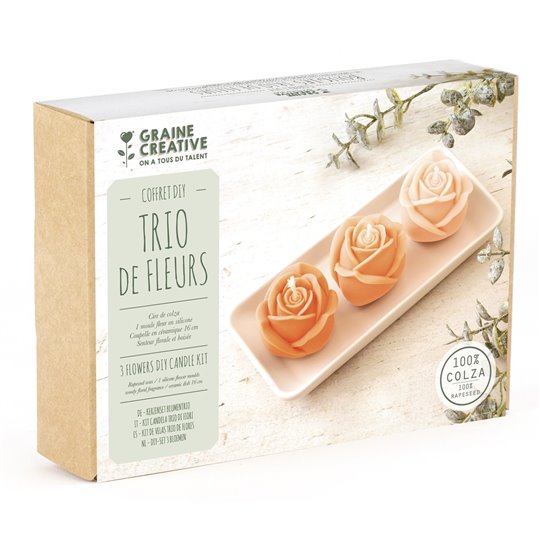 Kit de création de bougies trio fleurs
