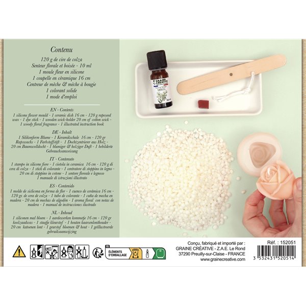 Kit de création de bougies trio fleurs