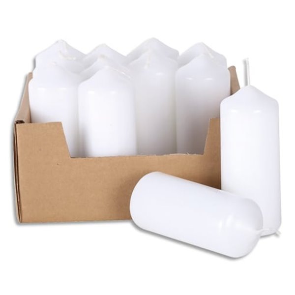Bougie blanche cylindrique à décorer 4x11cm