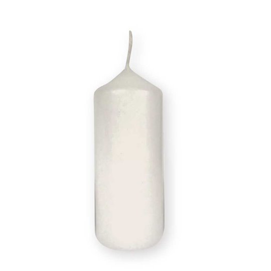 Bougie blanche cylindrique à décorer 4x11cm