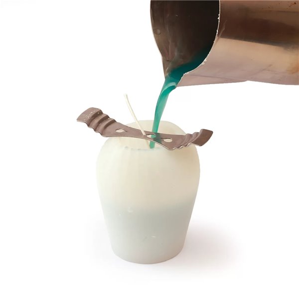 Moule à bougie silicone goutte origami 9x6cm