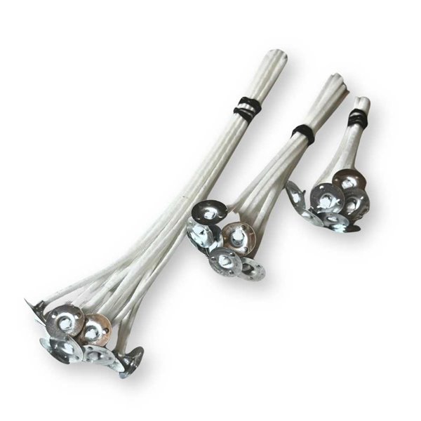 Mèches à bougies sur pied assortiment 6cm/10cm/15cm x30