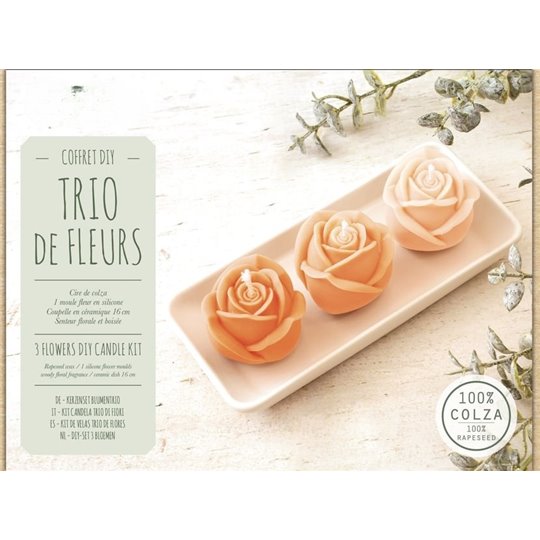 Kit de création de bougies trio fleurs