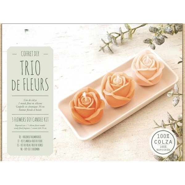 Kit de création de bougies trio fleurs