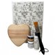 Pack Créatif papier de riz sur coeur en bois et patine