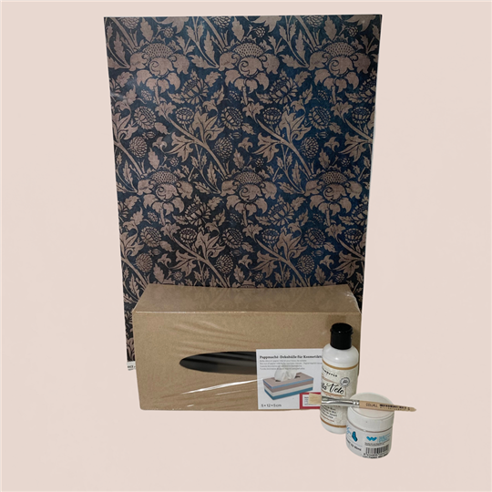 Pack Créatif papier de riz sur boite à mouchoirs