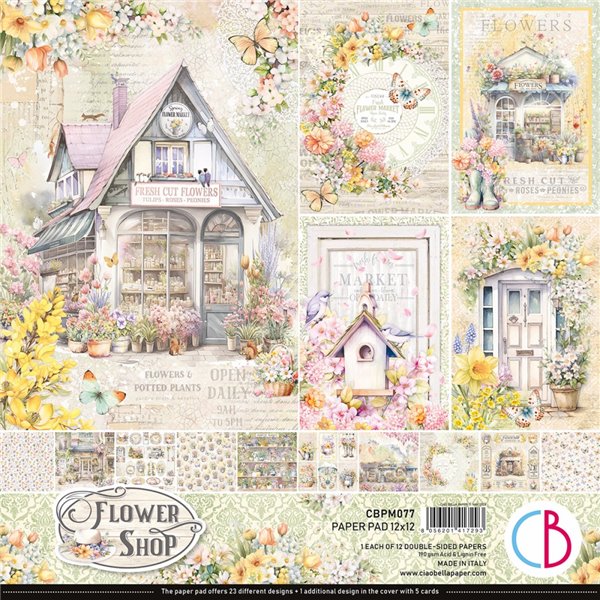 Papier scrapbooking assortiment Ciao Bella Flower Shop 12fe 30x30
