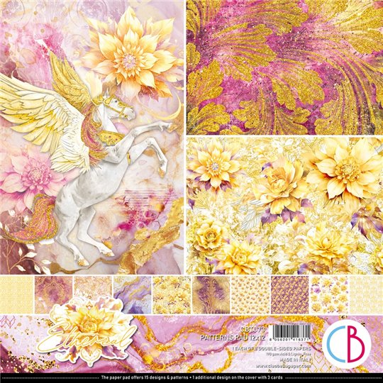 Papier scrapbooking assortiment Ciao Bella Ethereal Patterns 8fe 30x30