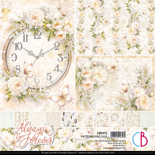 Papier scrapbooking assortiment Ciao Bella Always & Forever 8fe 30x30