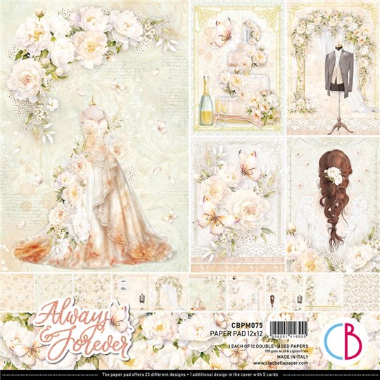 Papier scrapbooking assortiment Ciao Bella Always & Forever 12fe 30x30