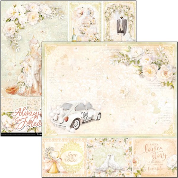 Papier scrapbooking assortiment Ciao Bella Always & Forever 12fe 30x30