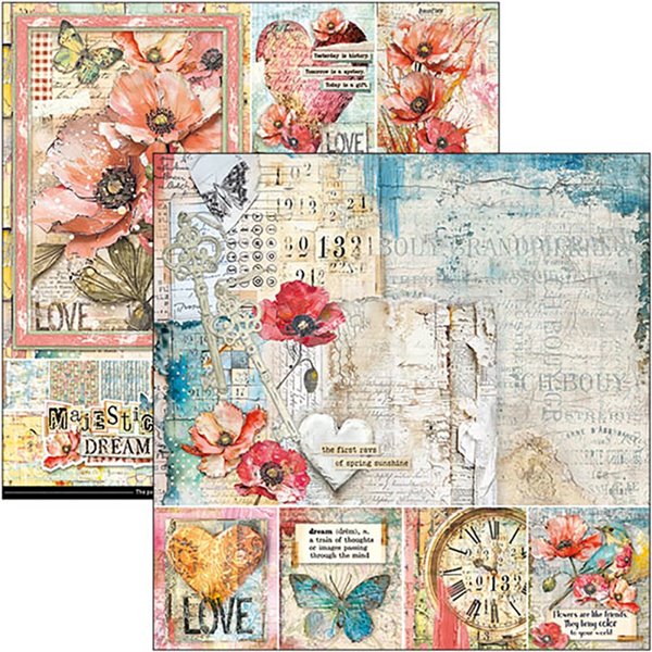 Papier scrapbooking assortiment Ciao Bella Majestic Dream 12fe 30x30