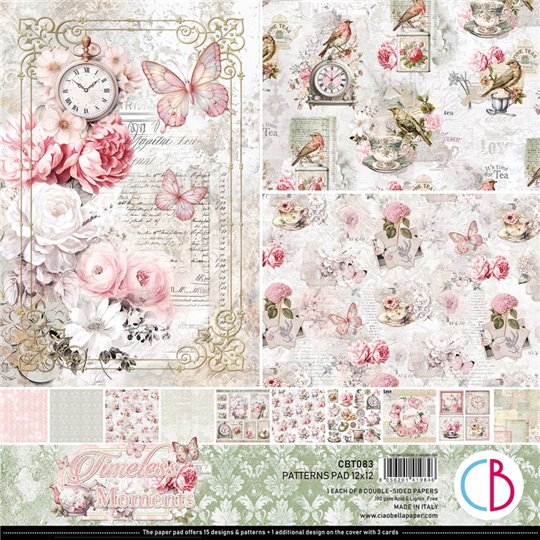 Papier scrapbooking assortiment Ciao Bella Timeless Moments 8fe 30x30