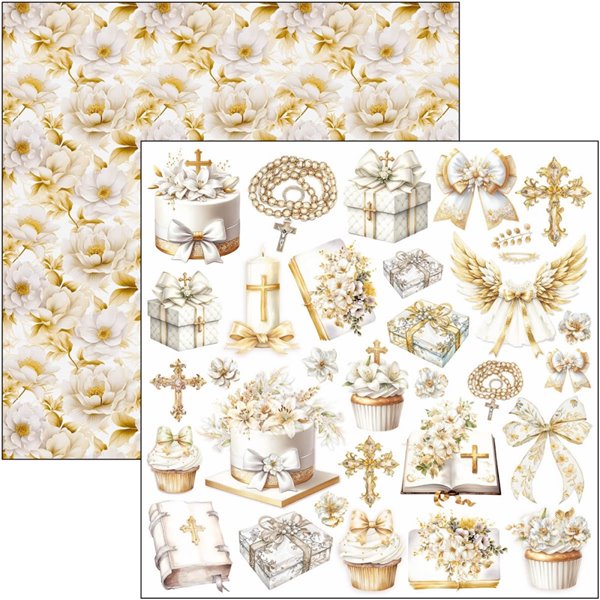 Papier scrapbooking assortiment Ciao Bella Blessing day 12fe 30x30