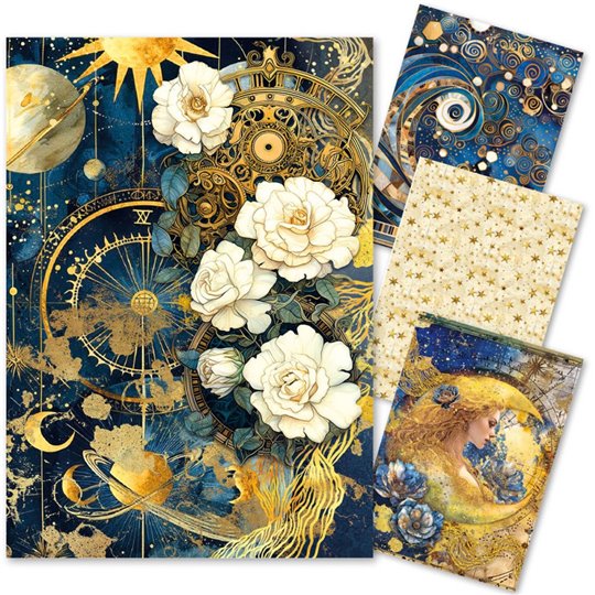 Papier de riz assortiment Ciao Bella A4 Celestial 4fe