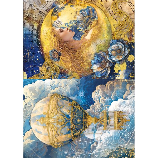 Papier de riz assortiment Ciao Bella A5 Celestial 8fe