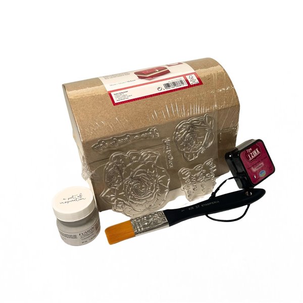 Pack Créatif Jouez avec Tampon & Encre sur Boîte Cœur
