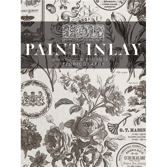 Paint Inlay Transfert IOD Floriography 8fe 40x30cm