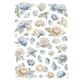 Papier de riz Stamperia Timeless roses and blue flowers A4